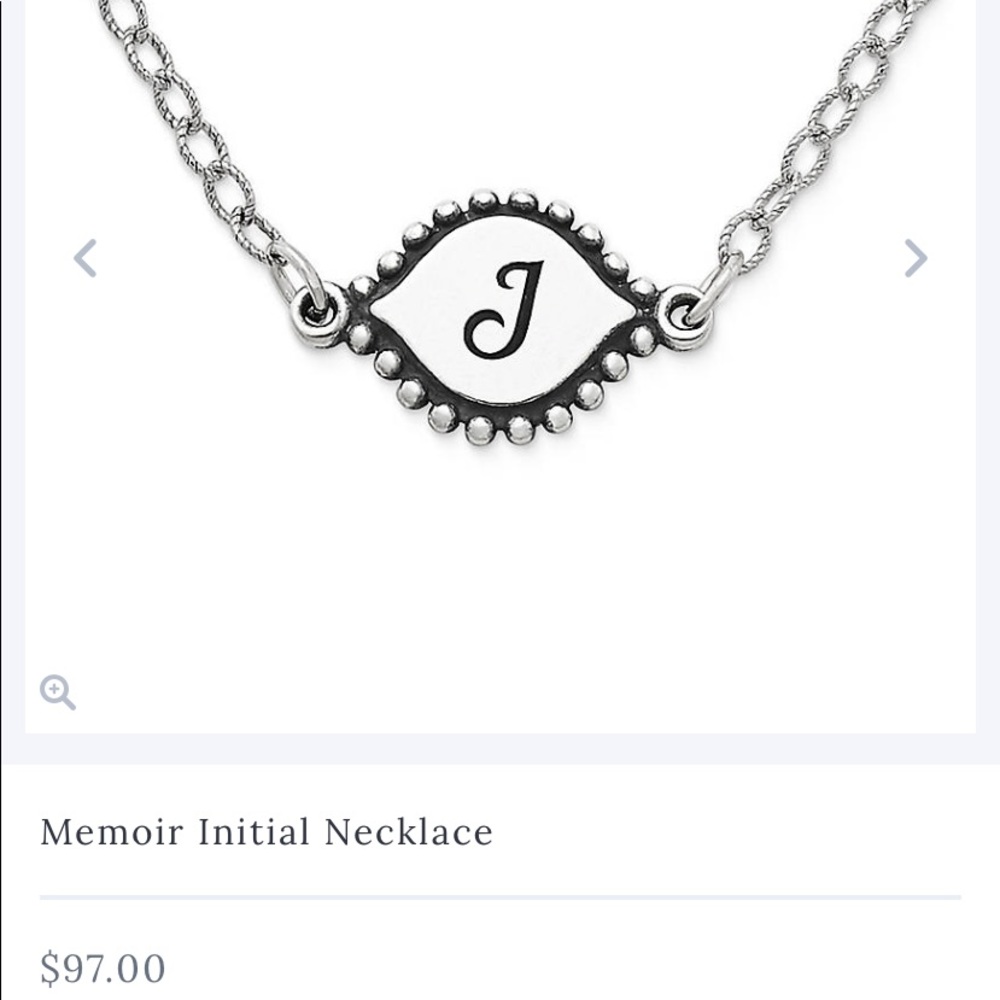 James Avery Initial Necklace